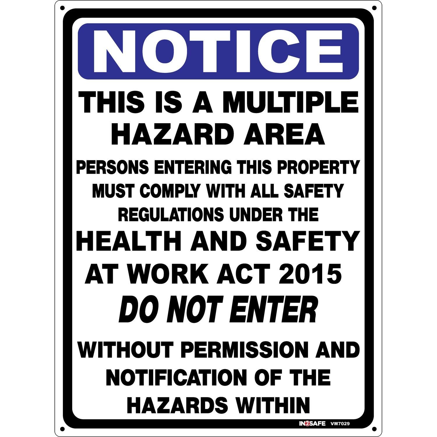 MULTIPLE HAZARD Safety Sign